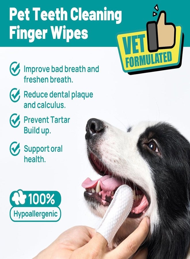 JD PRO | 50 PCS Wet Wipes for Dogs, Pet Wet Wipes for Cats Dogs, Non-Woven Dog Wet Wipes for Cleaning Finger Cat Cot Grooming Wipes Suit for Pet Daily Teeth & Paw Care Cleaning Wipes | - Image 3